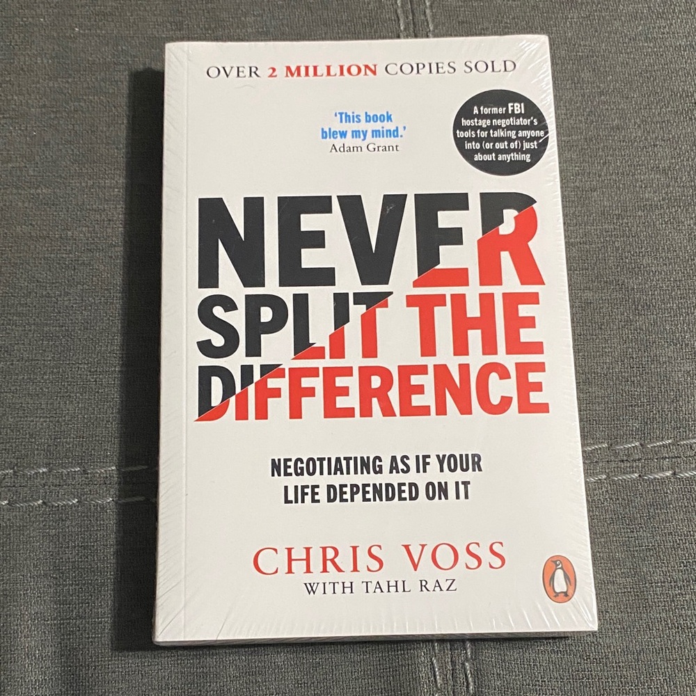Never Split the Difference by Chris Voss - White Cover